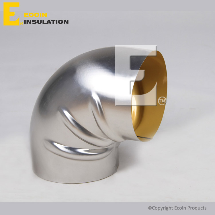 Aluminum elbow 90 deg 0.6 mm thick